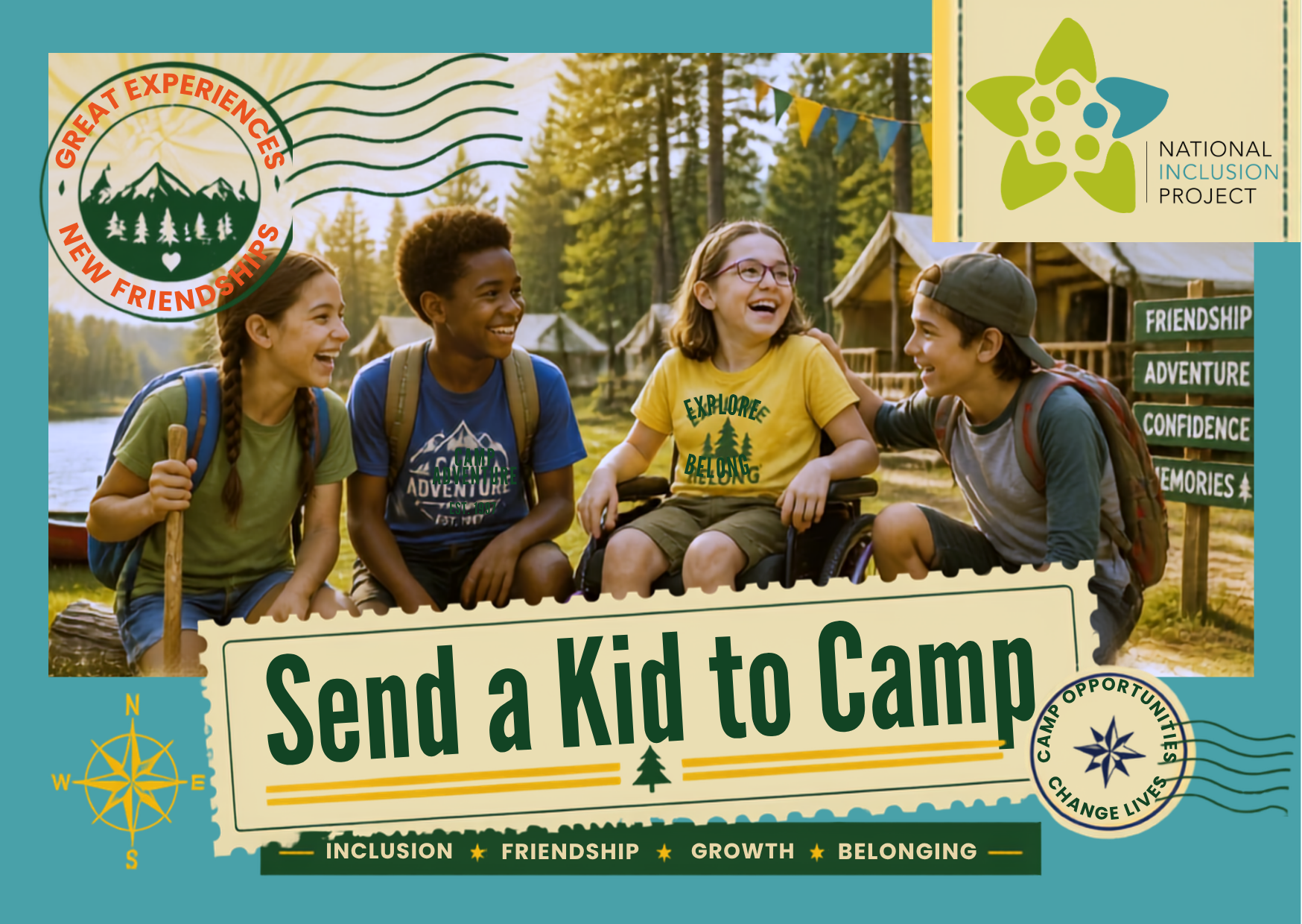 Postcard Stamp Send a Kid to Camp (1)